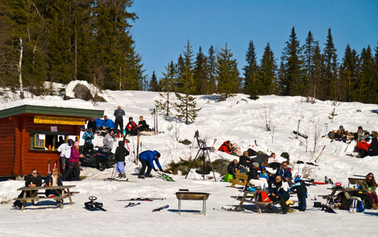 Kiosken ved heisbua Rena Alpin og Skisenter